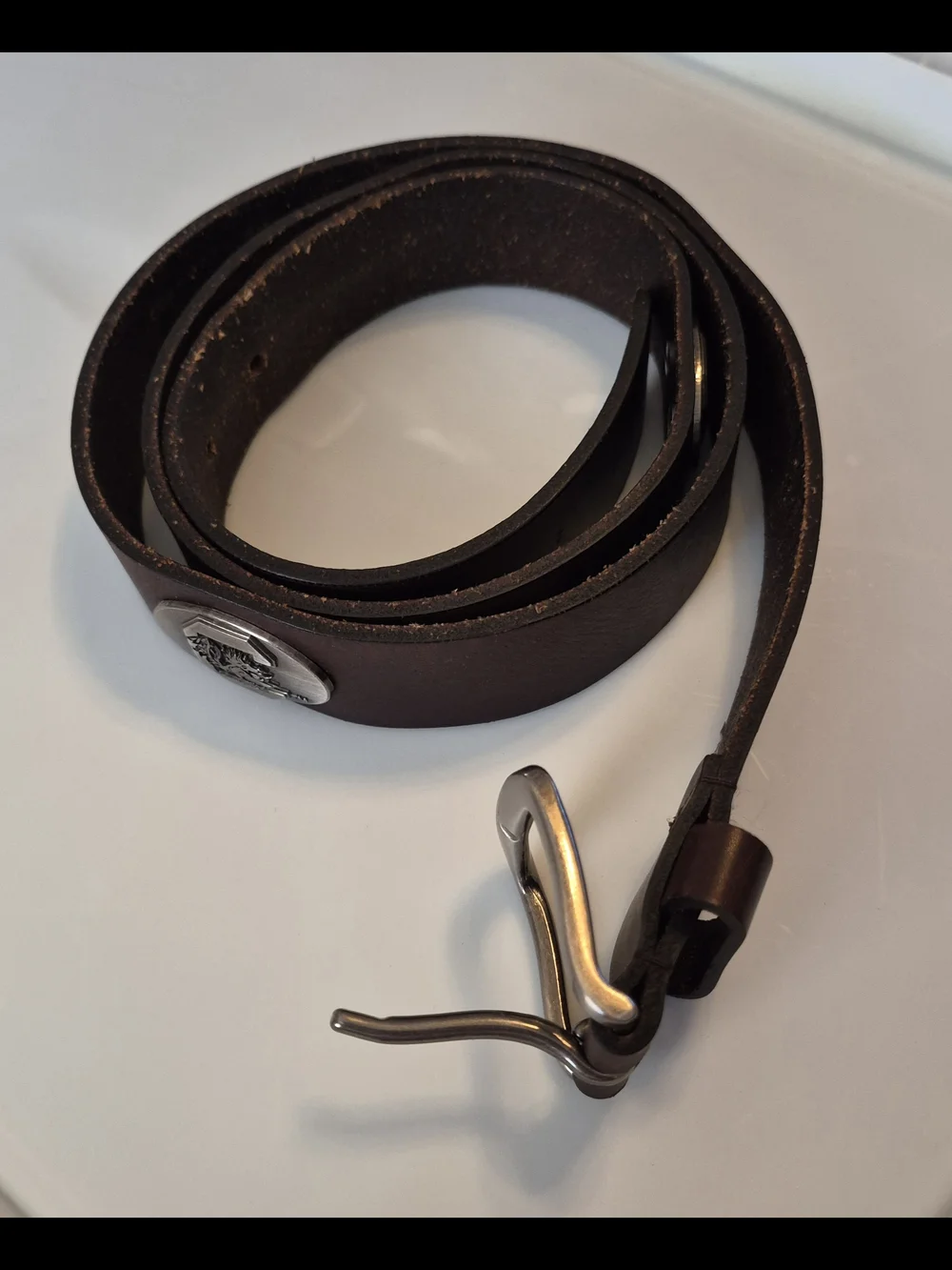 Men's Unversity South Carolina  Brown Leather‎ Belt with Silver Buckle